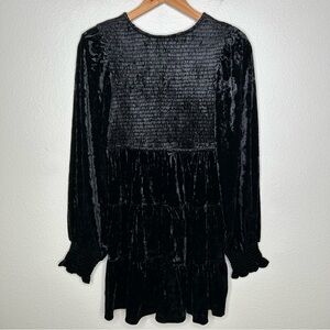NWT Baltic Born Kele Crushed Velvet Mini Dress black medium